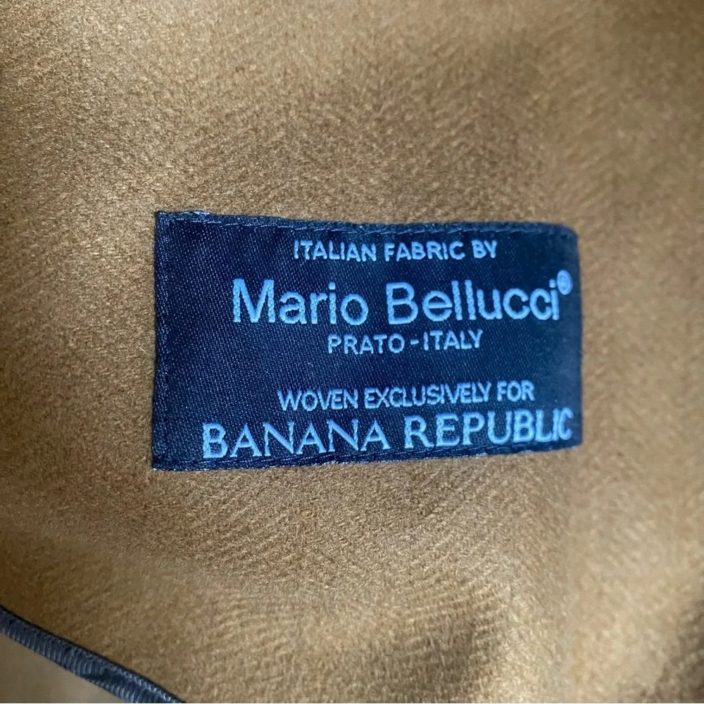 Banana Republic Mario Bellucci Wool Cashmere Camel Tan Coat Mens Size Large